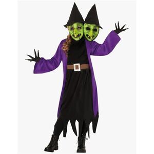 Morph Two Headed Witch Halloween Costume Girl Size M